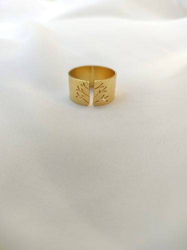 טבעת ציפוי זהב בעבודת יד לנשים וגברים
