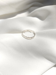 טבעת עיגולים שטוחה מכסף עבודת יד לגברים ונשים