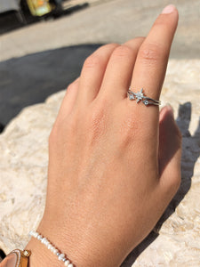 טבעת כוכב לנשים מכסף בעבודת יד 