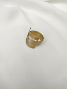 טבעת בעבודת יד ציפוי זהב לנשים