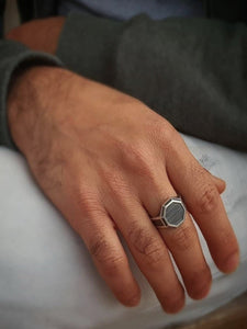טבעת כסף לגבר בעבודת יד