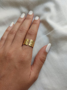  טבעת עדינה ציפוי זהב לנשים בעבודת יד